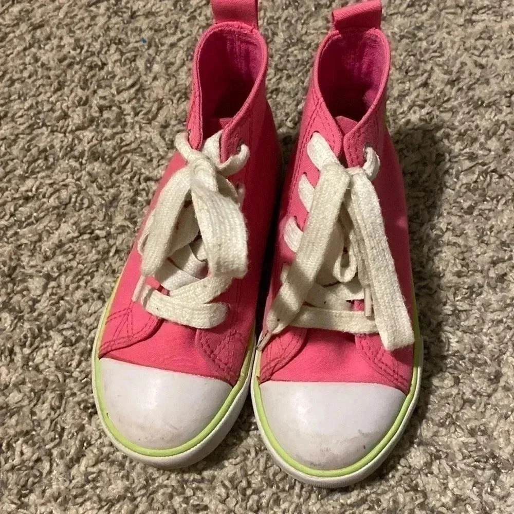 Polo Ralph Lauren kids pink and white sneakers | size 10